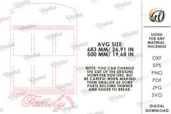 3D Base For Crochet Pocket Organizer Lasercut.Home Decor SVG Product Image 2