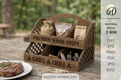 3D BBQ Organizer Laser cut. Storage Box SVG Product Image 1