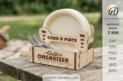 3D BBQ Organizer Laser Cut. Grill Organizer SVG Product Image 1