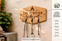 3D BBQ Utensil Racks Bundle Laser Cut. Grill Tool Hanger SVG Product Image 13