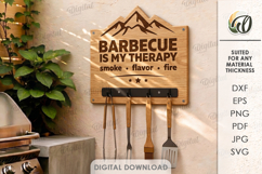 3D BBQ Utensil Racks Bundle Laser Cut. Grill Tool Hanger SVG Product Image 4