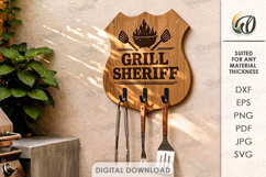 3D BBQ Utensil Racks Bundle Laser Cut. Grill Tool Hanger SVG Product Image 9