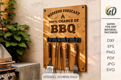 3D BBQ Utensil Racks Bundle Laser Cut. Grill Tool Hanger SVG Product Image 12