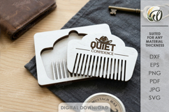Beard Comb Laser Cut. Engraved Beard Grooming Comb SVG Product Image 1