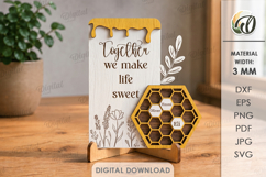 Bee Stand Laser Cut. Standing Home Decor SVG Product Image 1