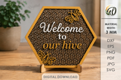 Bee Stands Bundle Laser Cut. Standing Home Decor SVG Product Image 4