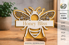 Bee Stands Bundle Laser Cut. Standing Home Decor SVG Product Image 6