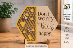 Bee Stands Bundle Laser Cut. Standing Home Decor SVG Product Image 8