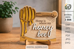 Bee Stands Bundle Laser Cut. Standing Home Decor SVG Product Image 9