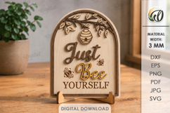 Bee Stand Laser Cut. Standing Home Decor SVG Product Image 1
