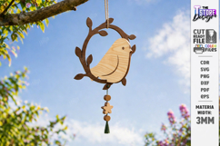 Bird Garden Hanging Decor Laser Cut Bundle | Porch Decor SVG Product Image 3