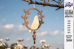 Bird Garden Hanging Decor Laser Cut | Porch Ornament | CNC Product Image 1