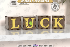 3D Wooden Blocks Decor Laser Cut Bundle, Shelf Sitter SVG Product Image 4