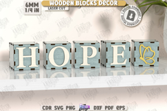 3D Wooden Blocks Decor Laser Cut Bundle, Shelf Sitter SVG Product Image 11
