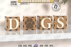 3D Wooden Blocks Decor Laser Cut Bundle, Shelf Sitter SVG Product Image 12