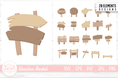 Wooden Board Clipart Bundle | Wood Sign Product Image 1