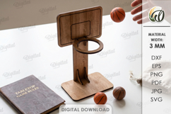 3D Mini Desktop Basketball Laser Cut. Board Game SVG Product Image 1