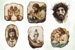 Wooden Board Jesus Christ’s Clipart Product Image 4