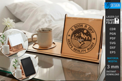 Book Display Stand with Coaster Laser Cut | Tablet Stand SVG Product Image 1