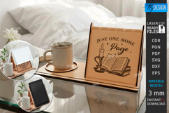 Book Display Stand with Coaster Laser Cut | Tablet Stand SVG Product Image 1