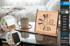 Book Display Stand with Coaster Laser Cut Bundle | CNC Files Product Image 8