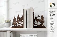 Bookend Laser Cut. Book Shelf Decor. Book Holder SVG Product Image 1