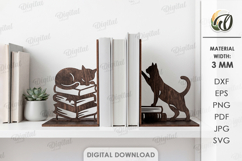 Bookends Bundle Laser Cut. Book Shelf Decor. Book Holder SVG Product Image 4