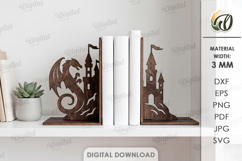 Bookends Bundle Laser Cut. Book Shelf Decor. Book Holder SVG Product Image 6