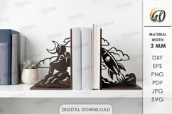 Bookends Bundle Laser Cut. Book Shelf Decor. Book Holder SVG Product Image 11