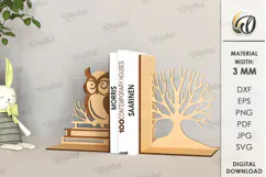 Wooden Bookends Laser Cut. Books Holder SVG. Book Stopper Product Image 1