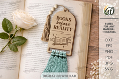 Macrame Bookmark Laser Cut. Engraved Bookmark SVG Product Image 1
