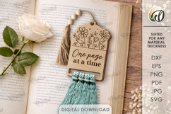 Macrame Bookmark Laser Cut. Engraved Bookmark SVG Product Image 1