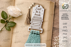 Macrame Bookmark Laser Cut. Engraved Bookmark SVG Product Image 1