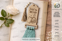 Macrame Bookmark Laser Cut. Engraved Bookmark SVG Product Image 1