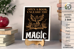 Wooden Bookshelf Signs Bundle Laser Cut. Stand Decor SVG Product Image 5