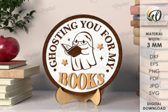 Wooden Bookshelf Signs Bundle Laser Cut. Stand Decor SVG Product Image 9