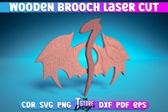Wooden Brooch Laser Cut SVG | Accessories Laser Cut SVG Product Image 14