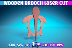 Wooden Brooch Laser Cut SVG | Accessories Laser Cut SVG Product Image 2