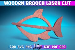 Wooden Brooch Laser Cut SVG | Accessories Laser Cut SVG Product Image 3