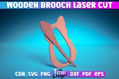 Wooden Brooch Laser Cut SVG | Accessories Laser Cut SVG Product Image 4