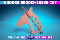 Wooden Brooch Laser Cut SVG | Accessories Laser Cut SVG Product Image 5