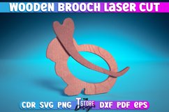 Wooden Brooch Laser Cut SVG | Accessories Laser Cut SVG Product Image 6