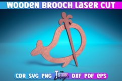 Wooden Brooch Laser Cut SVG | Accessories Laser Cut SVG Product Image 9