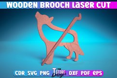 Wooden Brooch Laser Cut SVG | Accessories Laser Cut SVG Product Image 12