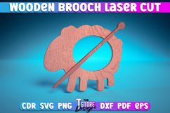 Wooden Brooch Laser Cut SVG | Accessories Laser Cut SVG Product Image 13