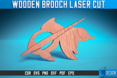 Wooden Brooch Laser Cut SVG Bundle| Accessories Laser Cut Product Image 13