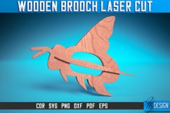 Bee Wooden Brooch Laser Cut SVG | Accessories Laser Cut Product Image 1