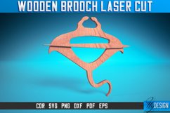Wooden Brooch Laser Cut SVG Bundle| Accessories Laser Cut Product Image 6