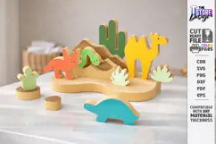 Animal Building Blocks Laser Cut | Kids Laser | Desert SVG Product Image 1