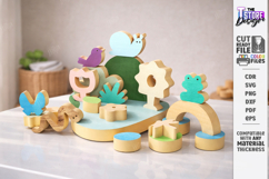 Animal Building Blocks Laser Cut | Kids Laser | Lake SVG Product Image 1